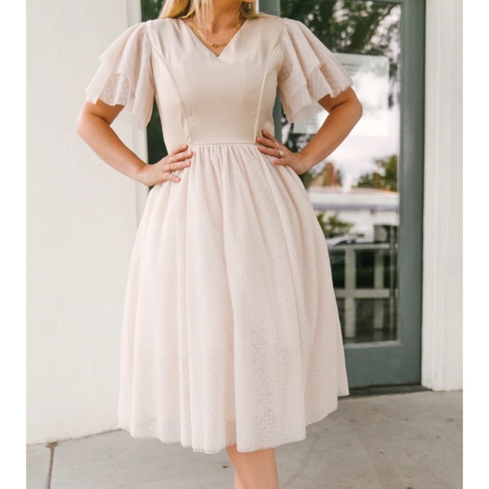 Ivy City Co - Party Dress in Ivory - Large NWT